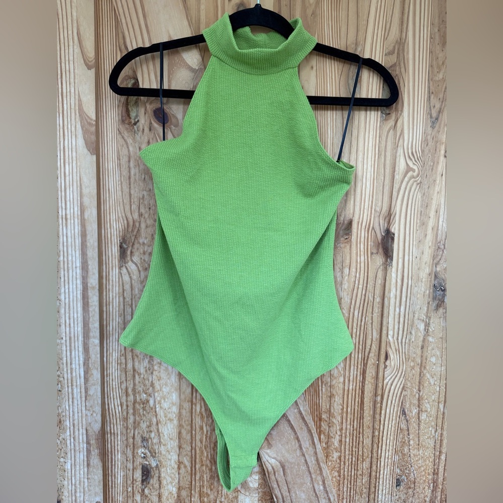 H&M Green Bodysuit High Neck Sleeveless